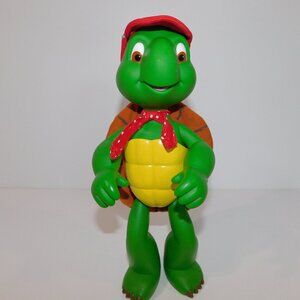 Vintage Plastic Large 12" Franklin Turtle Action Figure Plush Shell